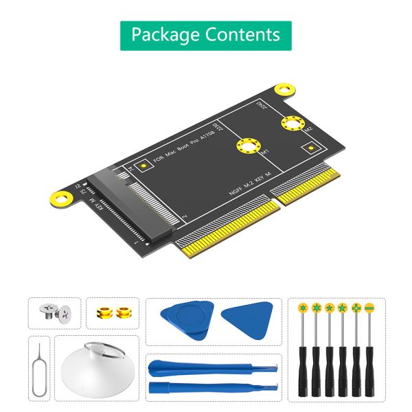 NGFF M.2 NVMe Key M 2230/2242 Type Adapter for Macbook A1708 Model