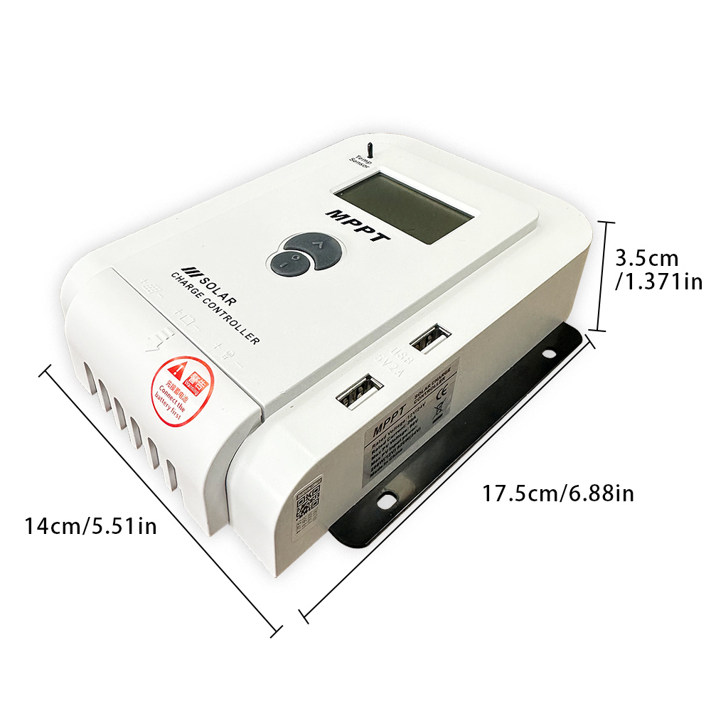 24 Hours Work Time 10A 20A 30A 40A 50A 60A Mppt Gel Lifepo4 Lithium Battery Charging Controller 12V 24V Auto Solar Panel Charge Controller