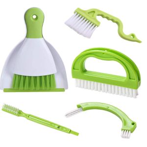 14cm Ergonomic Tile Scrubber Brush Set 6pcs With Nylon Bristle