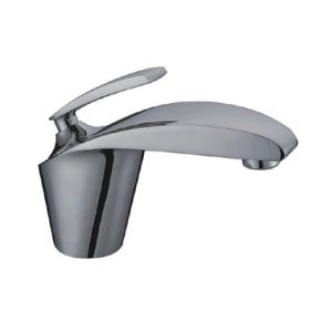 Deck Mounted Basin Mixer Faucet , Waterfall Bathroom Basin Taps