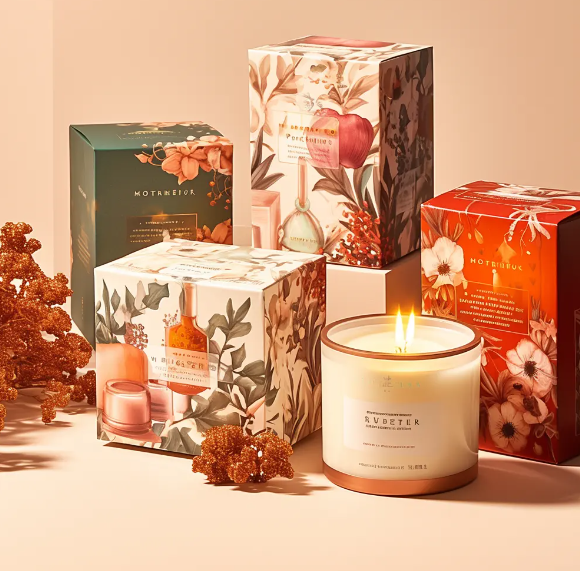 Custom Logo Luxury Gift Candle Box Corrugated Paper Folding Candle Packaging Boxes