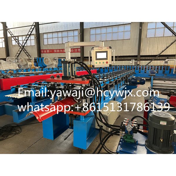 3 Phase 400mm Color Steel Sheet Cap Forming Machine / Roll Form Equipment