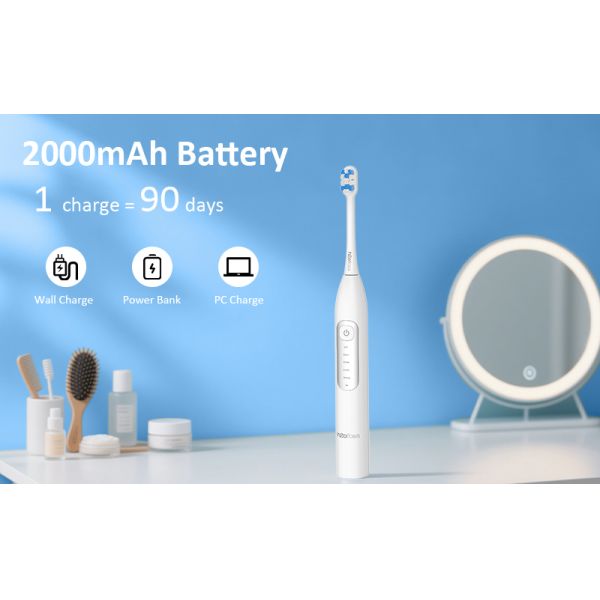 Sonic Electric Toothbrush, High-Quality Rechargeable Toothbrush, LCD Display Smart Toothbrush for Adult Household Use