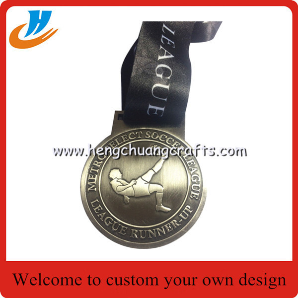 Custom sports medals, metal medals with gold silver copper plated