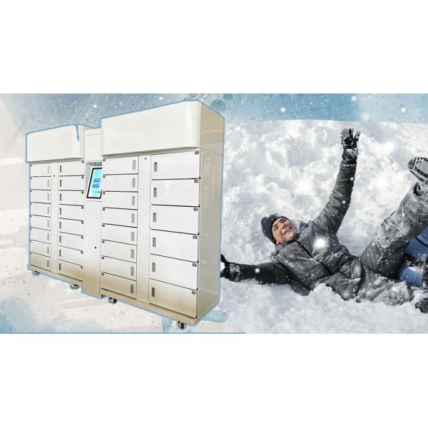 Remote-Controlled Energy Saving Cooling Locker Fresh Vending Machines With Refrigeration System