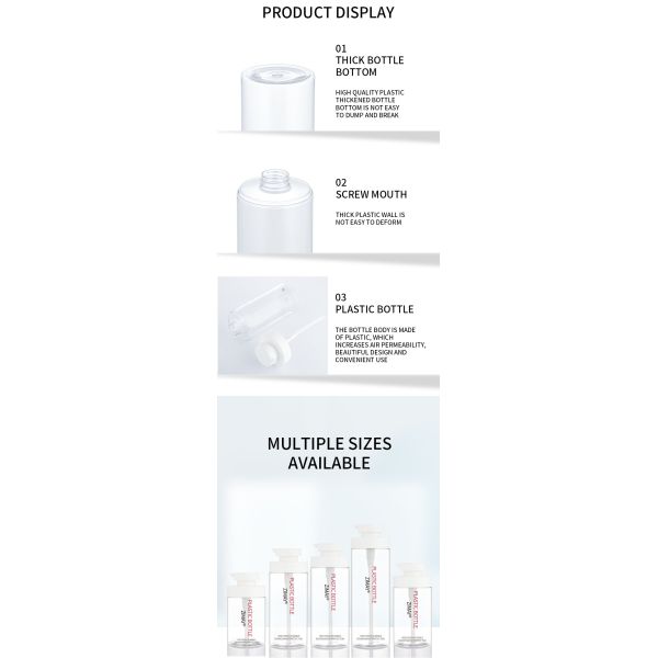 1000ml Cylinder Pet Lotion Bottle For Shampoo Cosmetic Packing