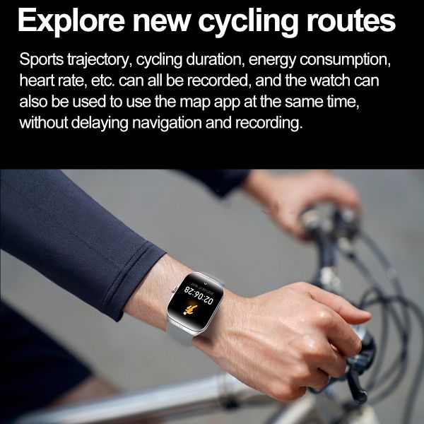 FitCloudPro Compatible Square Shape Smart Watch Voice Control Bluetooth Calling Smartwatch