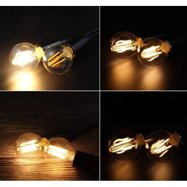 G45 Glof Ball Edison Filament Bulbs 4W / 6W LED Color Outdoor Bulb