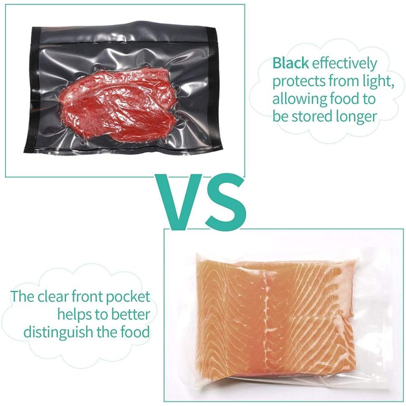 Black Meat Vacuum Pouches 125mic Medium High Barrier