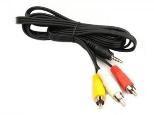 Buy cheap 3.5mm AV Right Jack Plug to 3 RCA Male Video Audio Adapter Cable product