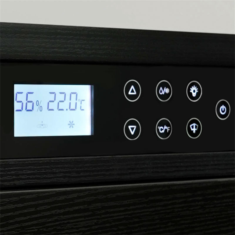 Large Capacity Black Wood Frame Cigar Cooler Humidifier Cabinet Large Capacity Black Wood Frame Cigar Cooler Humidifier Cabinet