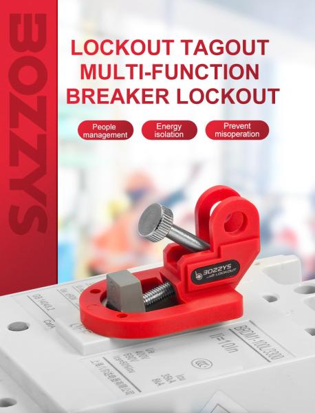 Multi Function Circuit Breaker Lockout Device Customized Color With Locking Screw