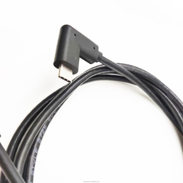 Customized Left Angle Right Angle C Male To USB C Female Cable Type C Cable Fast Charging Cable