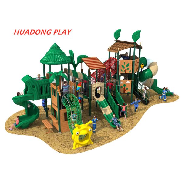 Woods Series Outdoor Playground Slides , Customize Child Play Slide For Kids