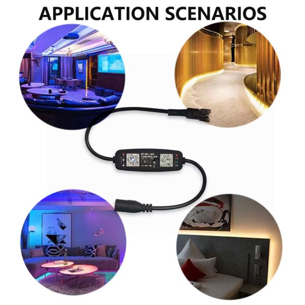Bluetooth LED Strip Wireless Controller , SPI RGB LED Controller For 2811 Strip Light