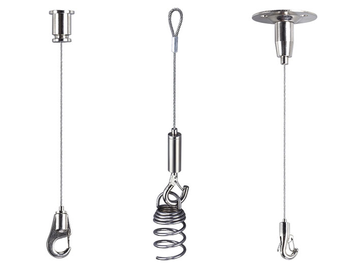 Snap Hook Wire Cable Grippers For Cable Suspension System Silver Color