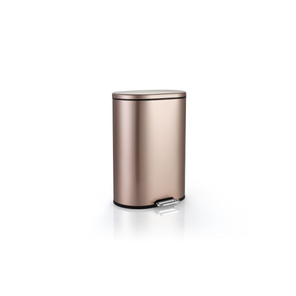 Smudge Proof 1.58 Gallon Rose Gold Trash Bin