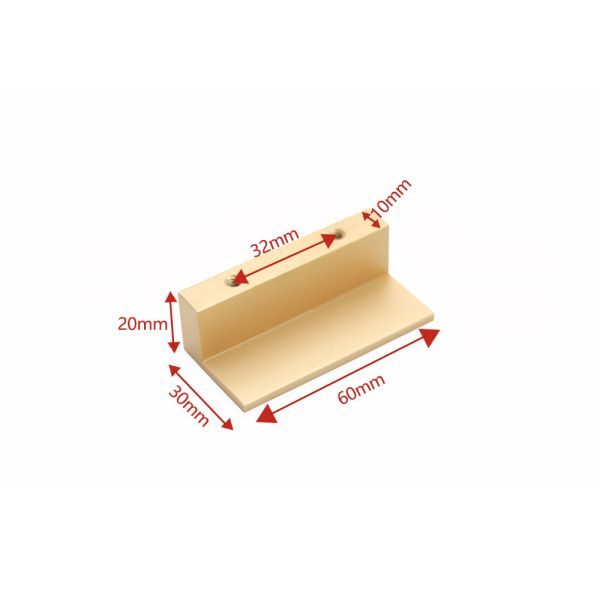 Knob L Type Rectangular Bronze Aluminum Drawer Handle kitchen cabinet pulls