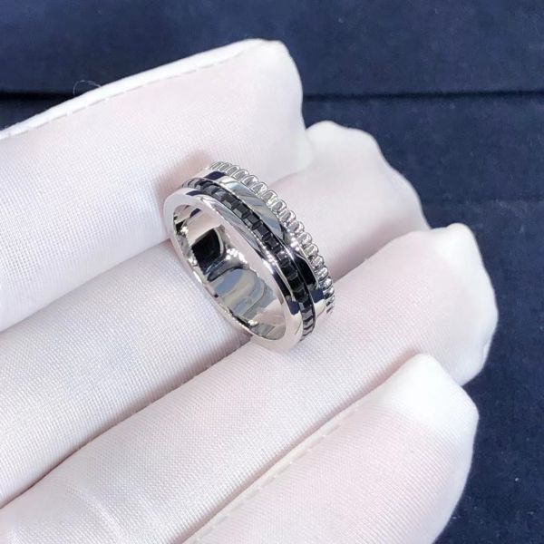 Bouchero Quatre Black Edition Small Ring High Quality 18K Gold Ring Jewelry Natural Diamond Ring