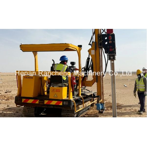 Solar Pile Driver With 6m Frame Post Crawler Ramming Machine