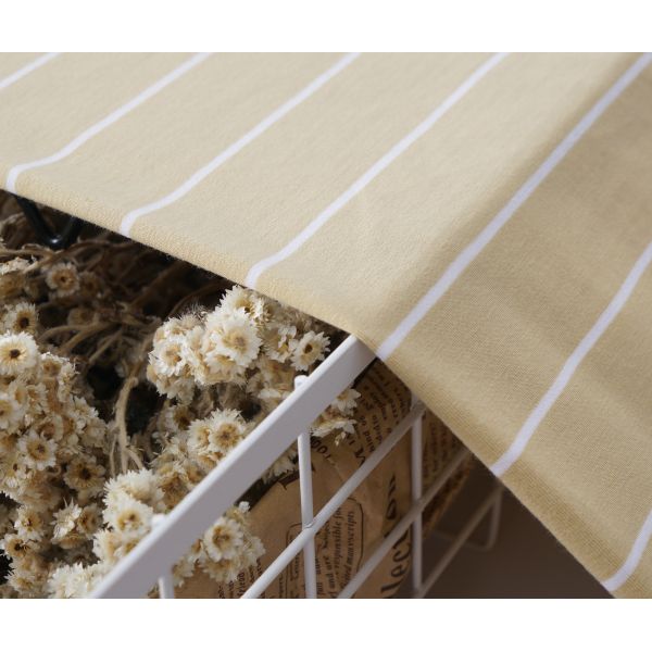 Natural Easy To Care And Comfortable Simple Striped Material Fabric For Casual Wear