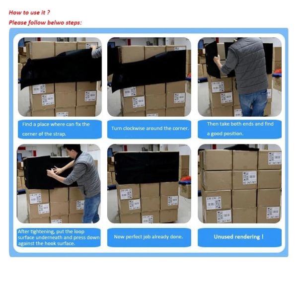 Hook And Loop 300mm Pallet Securing Straps Logistic Tape For Logistic