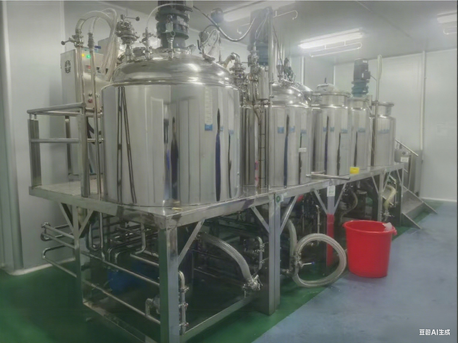 Buy cheap Cosmetic Ointment Homogenizing Emulsifier Mixer Tank Large With Heating product