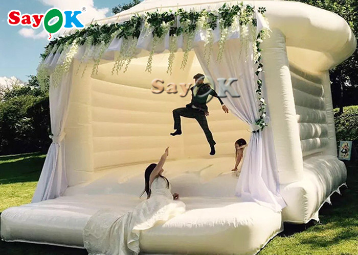 China Commercial Inflatable Bounce For Wedding Party / White Bouncy Castle on sale