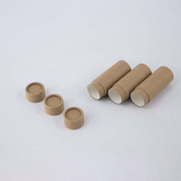 Recyclable Handmade Cylindrical Shape Food Grade Kraft Paper Round Tube Box for Tea/ Coffee/ Flower Gift Packaging