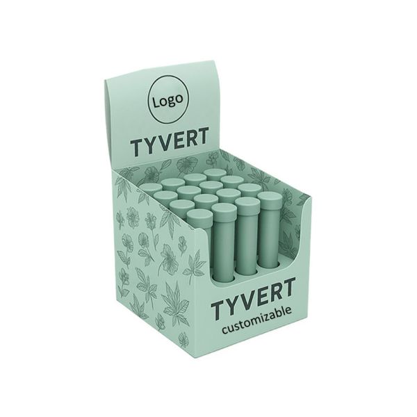 Custom Store Retail Countertop Tabletop Cardboard Display Box Stand Tray for Tubes