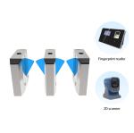 Motorized Flap Barrier Gate for Community Entrance 24V Brushed Motor and QR Code
