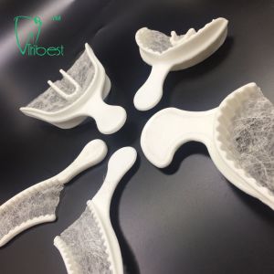 Buy cheap FDA Disposable Dental Impression Trays Non Woven Gauze Plastic Mesh product