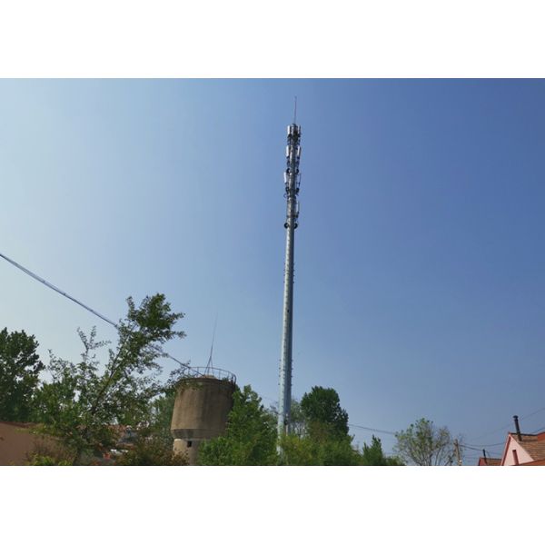 Galvanized Steel Monopole Tower, Telecommunication Mobile Cell Phone Tower