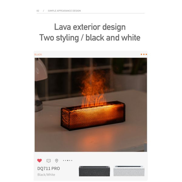 Lava Rainbow Flame Aroma Diffuser USB Powered Home Atmosphere Light