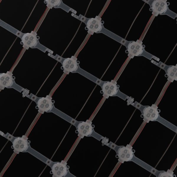 Outdoor Advertising Soft Flexible Transparent LED Mesh Display Screen Novastar System Controlled