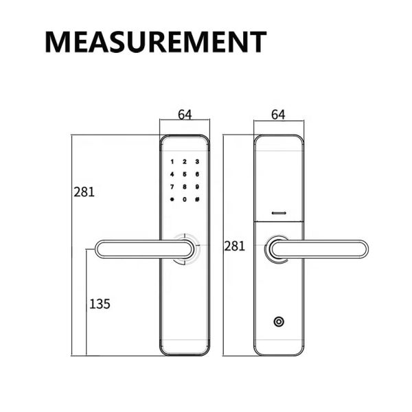 Remote Control Smart Door Lock WiFi Smartphone APP Funciton & Voice Control