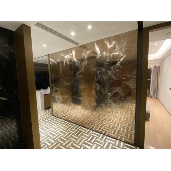 SS 201 304 316 Grade Sheet 3D Laser Texture Color Stainless Steel Sheet Polished Pattern Metal Sheet