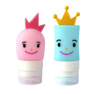 Food Grade Empty 40ml Cartoon Silicone Travel Bottles