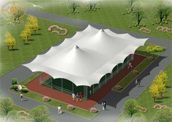 Buy cheap Prefabricated Membrane Tent Structures Waterproof Use In Tennis Court Shading from wholesalers