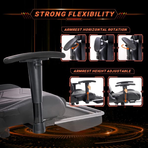 High Back Ergonomic Computer Racing Chair 300 Pounds Maximum Weight Recommendation