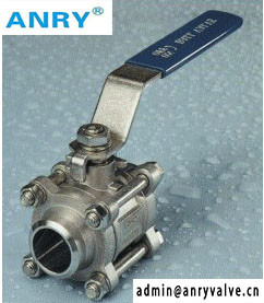 Buy cheap 3PCS SW Welding CF8M Body PTFE Seat Ball Valve product