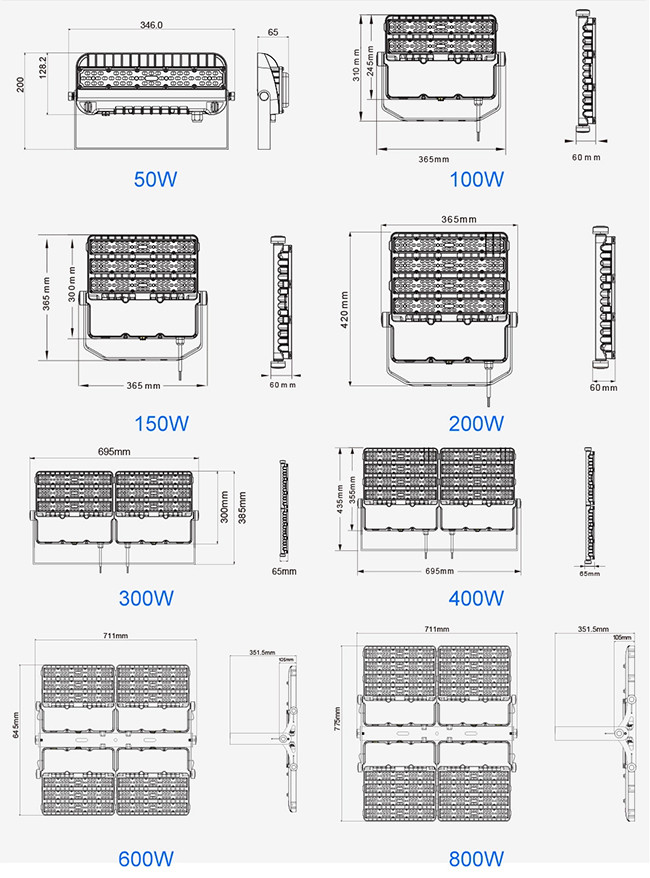 High Output 30W IP66 LED Outside Flood Lights OEM / ODM Bridgelux LED Chip