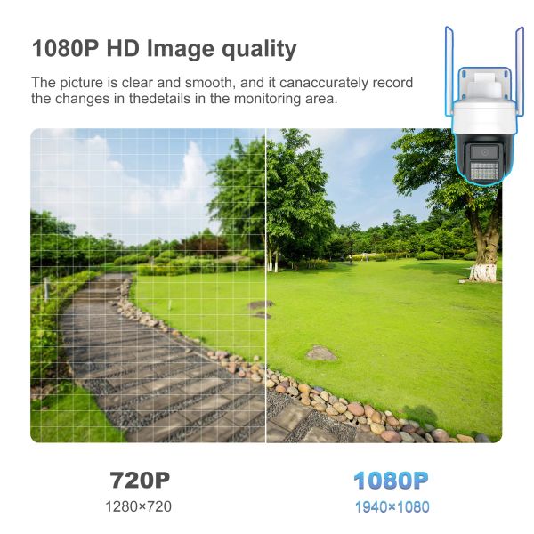 Waterproof Security CCTV With Warning Light Camara de Seguridad Wifi Audio Motion Tracking Dome Network Camera