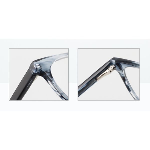 Exquisite Fashion Round Acetate Frame Glasses Optical Spectacles Woodgrain Stripe