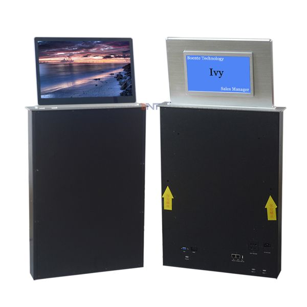 Conference System ultra Thin Hidden Motorized Computer Monitor Lift With FHD Monitor