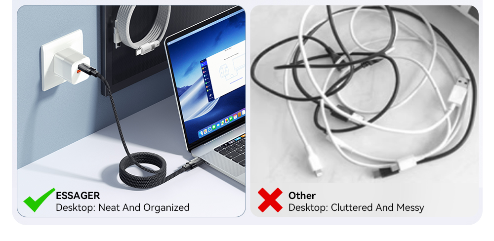 USB C To USB C Magnetic Cables 100W 1m 480Mbps ES-X53 Series