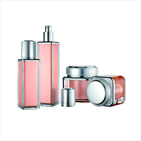 Luxury Cosmetic ContainersAcrylic Double Wall Round Plastic Cream Jar 30g 50g