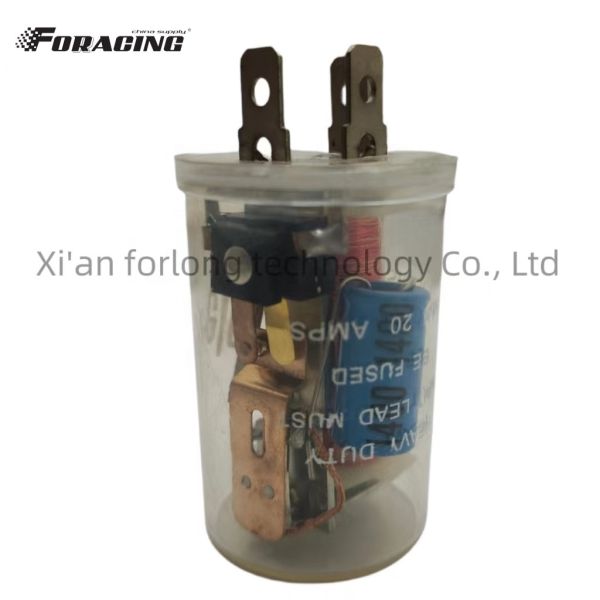 Standard OE NO. 12V Electronic Flasher Relay for LED Lights 3 Pins Ground Wire Plastic-Relay Box Long-lasting Performance