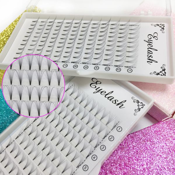 3D 4D 5D premade fans eyelash extensions private label premade volume fans
