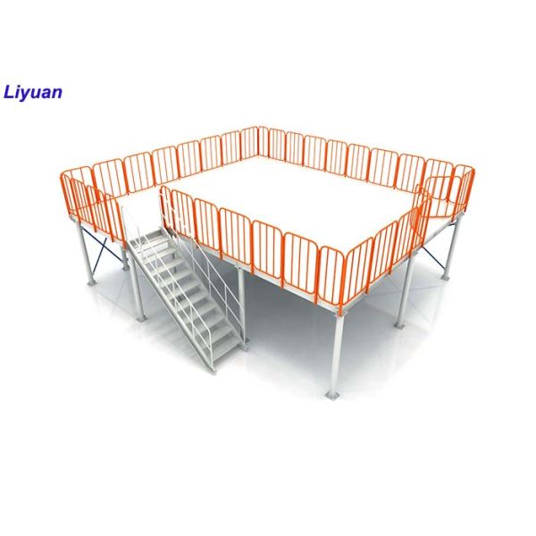 Stairs Mezzanine Floor Construction , Structural Steel Mezzanine Easy Reusable